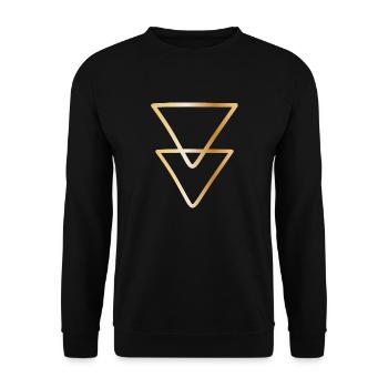 Rune Symbol Geschenk Ornament ethnisch Spirit Art - Unisex Pullover - Schwarz - Vorne - Alina (178cm) & Michal (187cm)