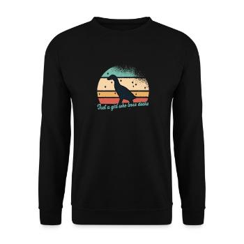 Juste citer une fille qui aime les canards - Sweat-shirt Unisexe - noir - Devant - Alina (178cm) & Michal (187cm)