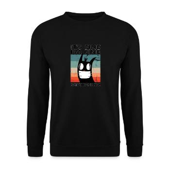 It's okay, I'm fine - Unisex Sweatshirt - black - Front - Alina (178cm) & Michal (187cm)