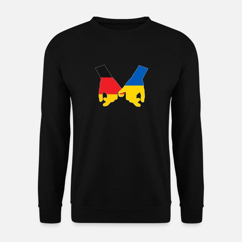 Deutschland Unterstützt Ukraine Liebe Herz - Unisex Pullover - Schwarz