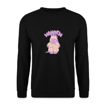Nohorn no unicorn funny cute cool unicorns - Unisex Sweatshirt - black - Front - Alina (178cm) & Michal (187cm)