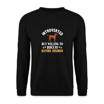 Redbone Coonhound Dog Gift - Unisex Sweatshirt - black - Front - Alina (178cm) & Michal (187cm)