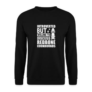 Redbone Coonhound Dog Gift - Unisex Sweatshirt - black - Front - Alina (178cm) & Michal (187cm)
