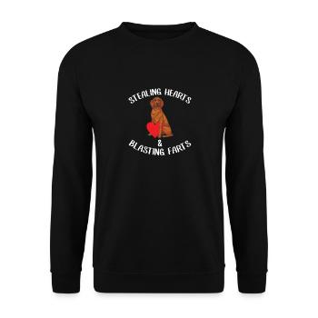 Redbone Coonhound Dog Gift - Unisex Sweatshirt - black - Front - Alina (178cm) & Michal (187cm)