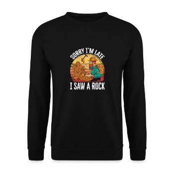 Rockhound Geology Rock Collecting Stone Collectors - Unisex Sweatshirt - black - Front - Alina (178cm) & Michal (187cm)