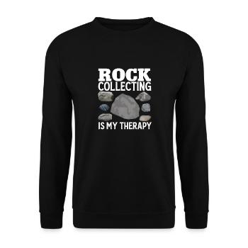 Rockhound Geology Rock Collecting Stone Collectors - Unisex Sweatshirt - black - Front - Alina (178cm) & Michal (187cm)