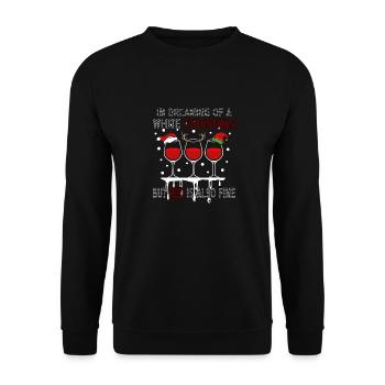 I'm Dreaming of a White Christmas but Red is also - Unisex Sweatshirt - black - Front - Alina (178cm) & Michal (187cm)