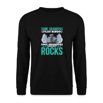 Rockhound Geology Rock Collecting Stone Collectors - Unisex Sweatshirt - black - Front - Alina (178cm) & Michal (187cm)