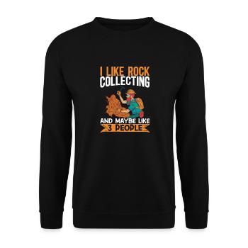 Rockhound Geology Collectionneur de pierres de collecte de roches - Sweat-shirt Unisexe - noir - Devant - Alina (178cm) & Michal (187cm)