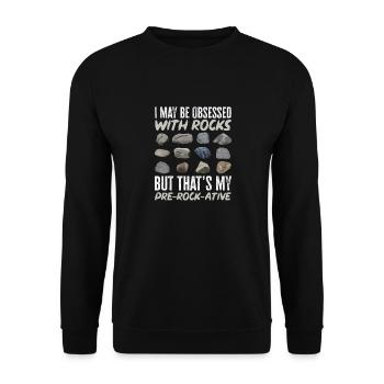 Rockhound Geology Rock Collecting Stone Collectors - Unisex Sweatshirt - black - Front - Alina (178cm) & Michal (187cm)