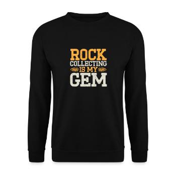 Rockhound Geology Rock Collecting Stone Collectors - Unisex Sweatshirt - black - Front - Alina (178cm) & Michal (187cm)