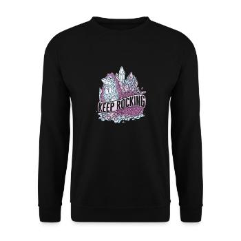 Rockhound Geology Rock Collecting Stone Collectors - Unisex Sweatshirt - black - Front - Alina (178cm) & Michal (187cm)