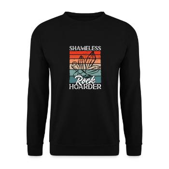 Rockhound Geology Rock Collecting Stone Collectors - Unisex Sweatshirt - black - Front - Alina (178cm) & Michal (187cm)