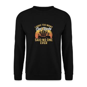 Rockhound Geology Rock Collecting Stone Collectors - Unisex Sweatshirt - black - Front - Alina (178cm) & Michal (187cm)