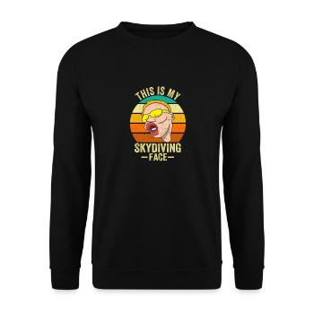 C'est mon visage de parachutisme Drôle - Sweat-shirt Unisexe - noir - Devant - Alina (178cm) & Michal (187cm)
