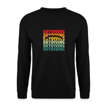 Fallschirmspringen Vintage Fallschirmspringer - Unisex Pullover - Schwarz - Vorne - Alina (178cm) & Michal (187cm)