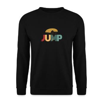 Jump Skydiving Love Base Jumping Fall - Unisex Sweatshirt - black - Front - Alina (178cm) & Michal (187cm)
