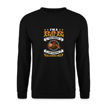 Ich Bin Ein Vater Und Ein Elektriker - Unisex Pullover - Schwarz - Vorne - Alina (178cm) & Michal (187cm)