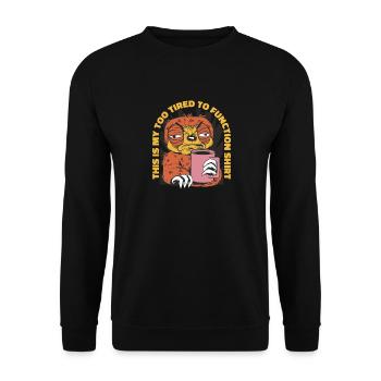 C’est mon trop fatigué pour la paresse de chemise - Sweat-shirt Unisexe - noir - Devant - Alina (178cm) & Michal (187cm)