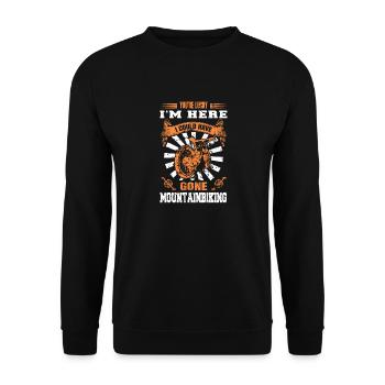 Je suis là, j’aurais pu faire du VTT - Sweat-shirt Unisexe - noir - Devant - Alina (178cm) & Michal (187cm)