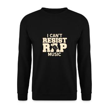 I Can't Resist RAP Music Retro Cool Rap Lover - Unisex Pullover - Schwarz - Vorne - Alina (178cm) & Michal (187cm)