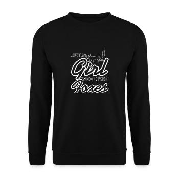 Just A Girl Who Loves Foxes Cool Line Art Designs - Unisex Sweatshirt - black - Front - Alina (178cm) & Michal (187cm)
