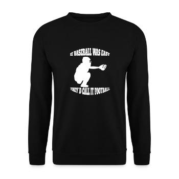 Baseball Baseball Lovers Baseball Game Gift - Unisex Sweatshirt - black - Front - Alina (178cm) & Michal (187cm)