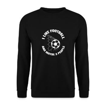 Football Football coach Footballer Footballer - Unisex Sweatshirt - black - Front - Alina (178cm) & Michal (187cm)