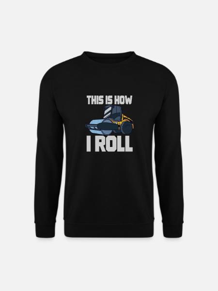 Steamroller Vehicle Construction Labourer Site - Unisex Sweatshirt - black