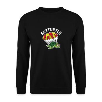 Parachutisme Tortue Parachutisme - Sweat-shirt Unisexe - noir - Devant - Alina (178cm) & Michal (187cm)