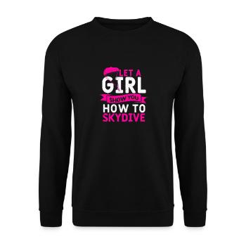 Parachutisme filles Laissez-vous être - Sweat-shirt Unisexe - noir - Devant - Alina (178cm) & Michal (187cm)