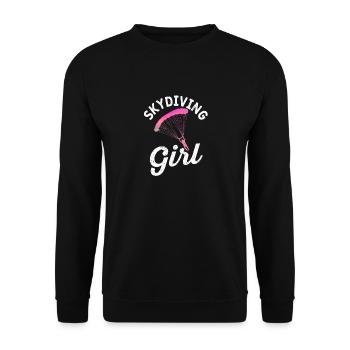 Skydiving Girls Sky Diver Girls - Unisex Sweatshirt - black - Front - Alina (178cm) & Michal (187cm)