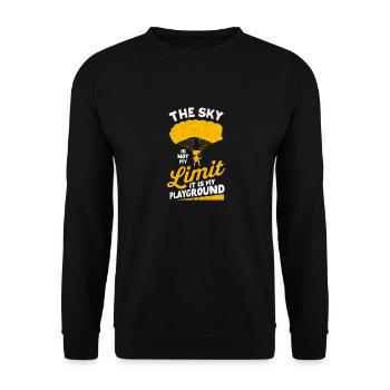 Parachutisme Le ciel n’est pas à moi - Sweat-shirt Unisexe - noir - Devant - Alina (178cm) & Michal (187cm)