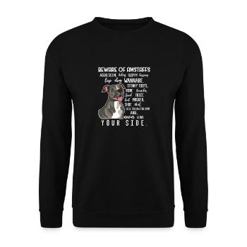 American Staffordshire Bull Terrier Staffy Dog - Unisex Sweatshirt - black - Front - Alina (178cm) & Michal (187cm)