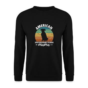 American Staffordshire Bull Terrier Staffy Dog - Unisex Sweatshirt - black - Front - Alina (178cm) & Michal (187cm)