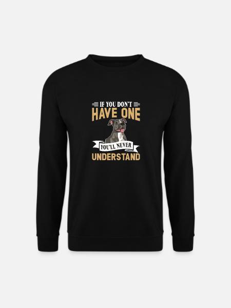 American Staffordshire Bull Terrier Staffy Hund - Unisex Pullover - Schwarz