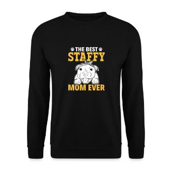 American Staffordshire Bull Terrier Staffy Dog - Unisex Sweatshirt - black - Front - Alina (178cm) & Michal (187cm)