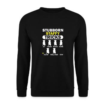 American Staffordshire Bull Terrier Staffy Dog - Unisex Sweatshirt - black - Front - Alina (178cm) & Michal (187cm)
