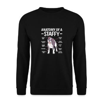 American Staffordshire Bull Terrier Staffy Dog - Unisex Sweatshirt - black - Front - Alina (178cm) & Michal (187cm)