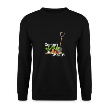 Garten Chefin Gärtnerin Ruhestand Floristin Hobbyg - Unisex Pullover - Schwarz - Vorne - Alina (178cm) & Michal (187cm)