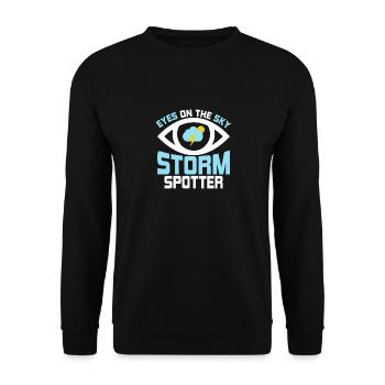 Eyes On The Sky - Storm Spotter Meteorologist Sto - Unisex Pullover - Schwarz - Vorne - Alina (178cm) & Michal (187cm)