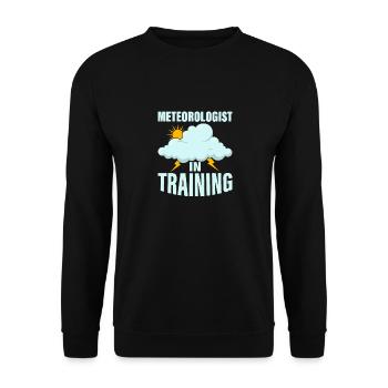 Météorologue en formation Météorologie météorologique - Sweat-shirt Unisexe - noir - Devant - Alina (178cm) & Michal (187cm)