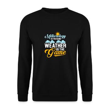 Meteorology Is The Name Weather Is The Game Meteor - Unisex Sweatshirt - black - Front - Alina (178cm) & Michal (187cm)