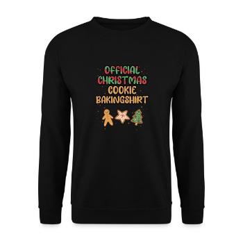Christmas Cookies Cookie Baking Shirt - Unisex Sweatshirt - black - Front - Alina (178cm) & Michal (187cm)