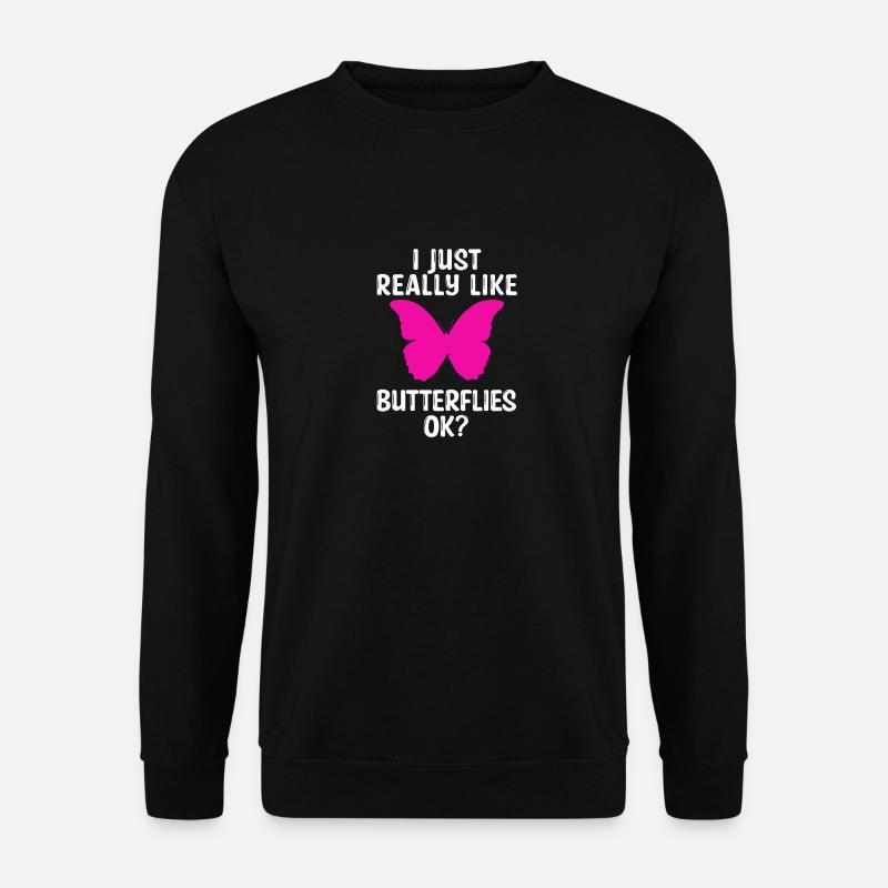 Papillons disant papillon - Sweat-shirt Unisexe - noir