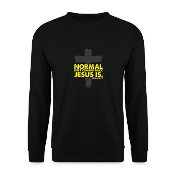 God Jesus Christ Faith Church Bible - Unisex Sweatshirt - black - Front - Alina (178cm) & Michal (187cm)