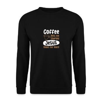 God Jesus Christ Faith Church Bible - Unisex Sweatshirt - black - Front - Alina (178cm) & Michal (187cm)