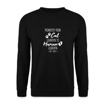 From Cat Grandpa to Human Grandpa, Katzenopa - Unisex Sweatshirt - black - Front - Alina (178cm) & Michal (187cm)