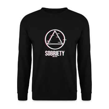 alcoholics AA anonymous sobriety sober since 2023 - Unisex Sweatshirt - black - Front - Alina (178cm) & Michal (187cm)