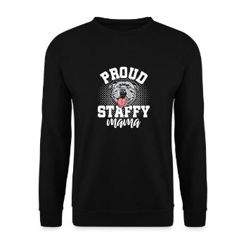 American Staffordshire Bull Terrier Staffy Dog - Unisex Sweatshirt - black - Front - Alina (178cm) & Michal (187cm)